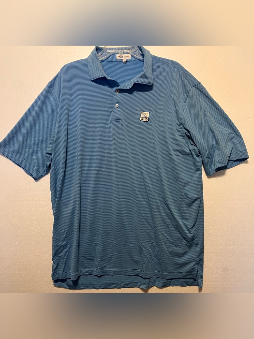 Peter Millar Summer Comfort XL Blue Short-Sleeve Golf Polo